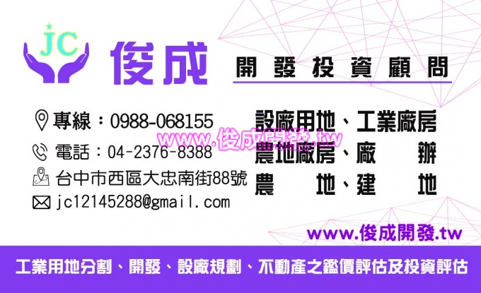 台中工業區~稀有大土地~視意圖